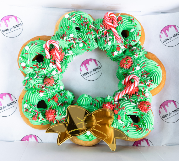 Christmas Donut Wreath Cake