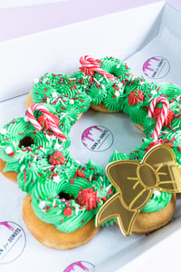 Christmas Donut Wreath Cake